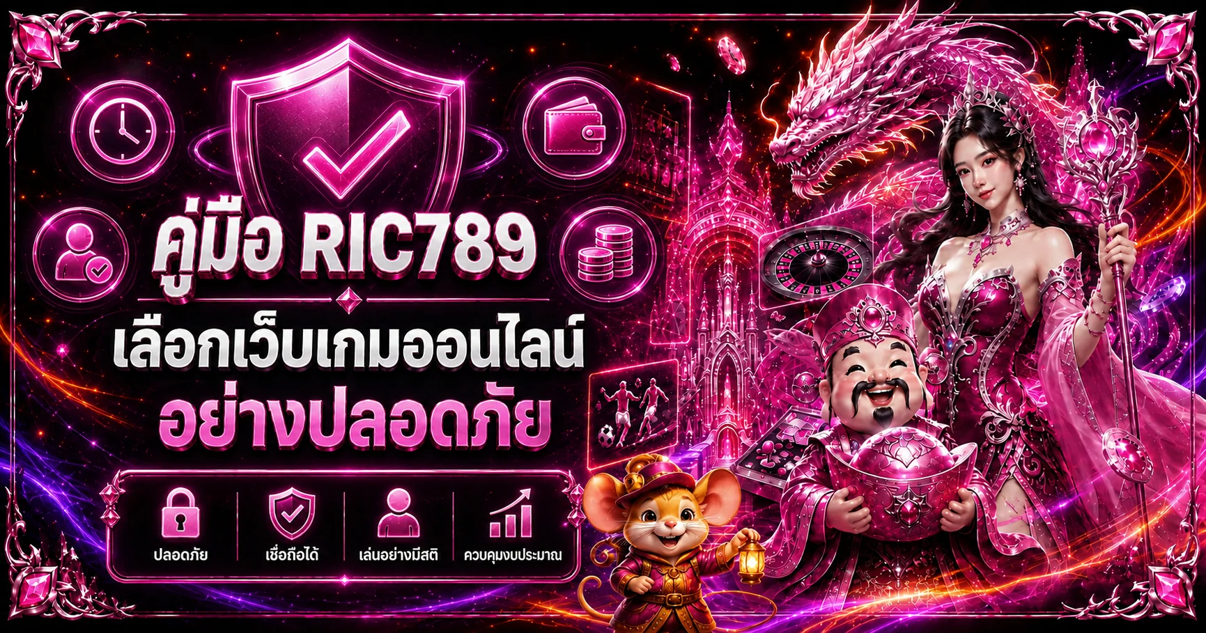 RIC789 วิธีเลือกเว็บเกมออนไลน์อย่างปลอดภัย